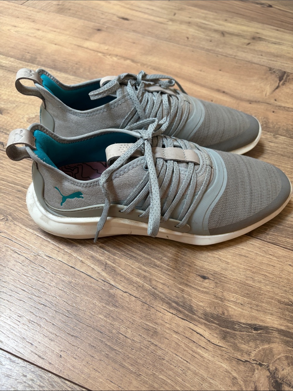 Puma Women's Ignite NXT Solelace Golf Shoes in the Quarry/Caribbean Sea colorway